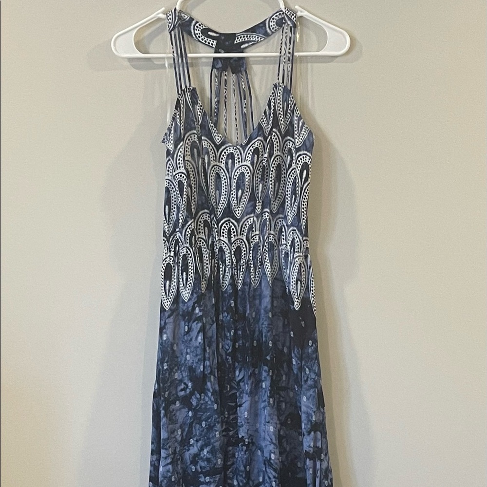 Blue Tie Dye Maxi Dress